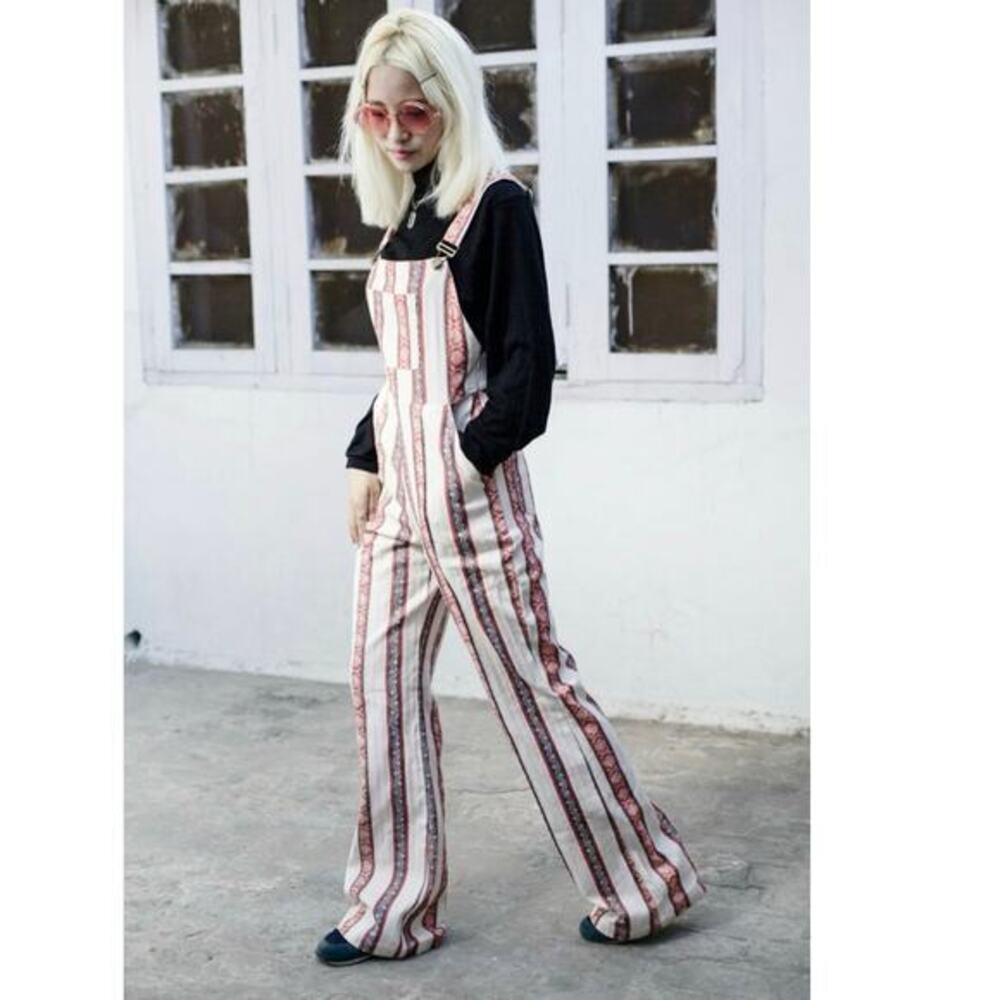 Free People overalls Size 10 Fair Isle denim ski layer Romantics Skate‎ nordic